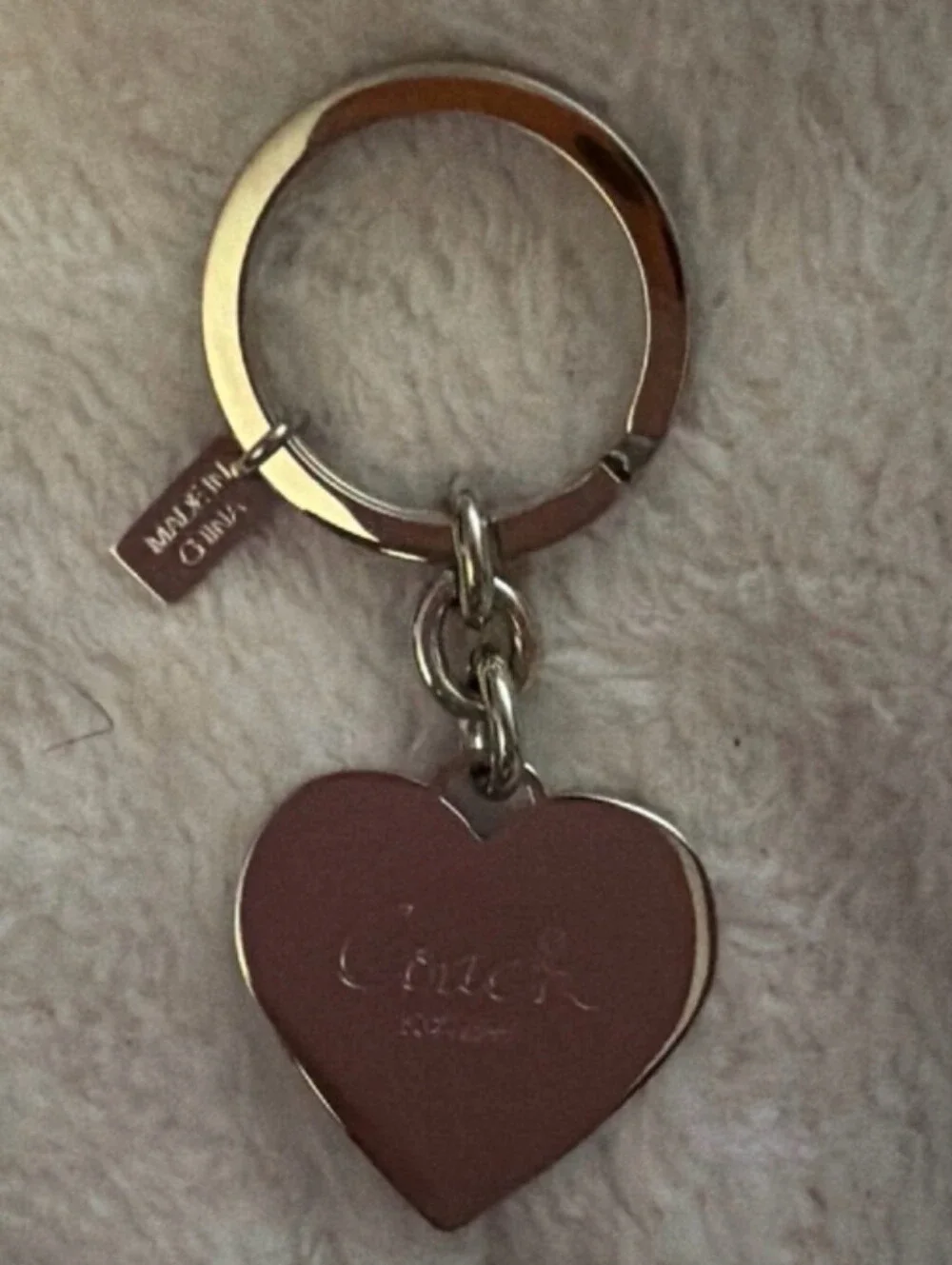 Coach Poppy Heart Bag Charm Keychain ❤️